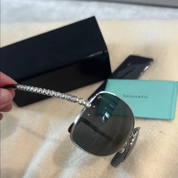 Tiffany & Co. Silver and Black Sunglasses - Picture 4 of 5
